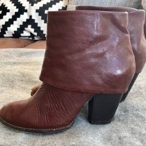 Vince Camuto fold over brown boots